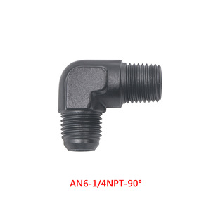 Conector de Tubería de Aceite de Ángulo Recto Forjado en Aleación de Aluminio AN, de 4AN a 12AN NPT Macho, Accesorio de Modificación Automotriz - Product Image 4