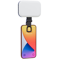 Luz de Videoconferencia Recargable de 2200mAh con Clip, CRI>97, Temperatura de Color Tricolor (2500-6500K), Resistente al Agua y a los Golpes