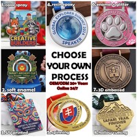 Médaille de sport durable en alliage de zinc OEM, gravée au laser avec motif bec de cerf 3D, personnalisée pour compétition de Tchoukball avec cordon imprimé tribal