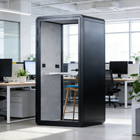 Cabine téléphonique insonorisée moderne pour une personne, avec structure en acier extensible, pour la maison, le bureau, l'école, les réunions, design modulaire