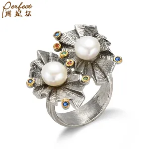 Новый высококачественный модный 925 Серебряный Кристалл ювелирные изделия обручальные кольца Позолоченные для женщин