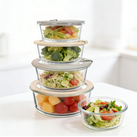 Contenants de stockage alimentaire en verre avec couvercles, étanches et hermétiques, pour la préparation des repas, les restes, lavables au lave-vaisselle, boîte à lunch