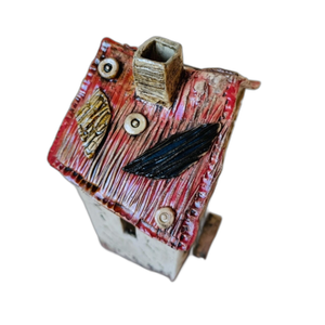 Large Handmade <strong>Pottery</strong> House Tea Light Holder Wattlewood <strong>Cottage</strong> - Product Image 2