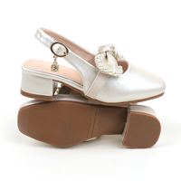 Sandales à talons pour enfants, prix d'usine, printemps automne, chaussures de fête et de mariage, sandales à talons de princesse pour filles, dessus en PU, bride à boucle, soutien de la voûte plantaire