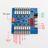 Placa de Control de Bloqueo RS485 de Silicona Antiinterferencias, Placa de Relés Aislada con Optoacoplador, 12, 16, 32 Canales, CC 12V 24V, Sistema de Cerradura Inteligente