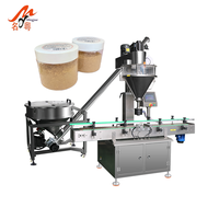Machine de remplissage pneumatique semi-automatique en acier inoxydable pour poudres, épices, boissons et produits chimiques avec moteur et contrôle PLC