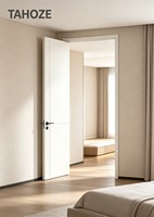 Porte en bois d'ingénierie à surface en panneau de cristal de carbone, sans formaldéhyde, résistante à la déformation