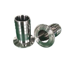 सैनिटरी स्टेनलेस स्टील त्रि-क्लैंप नली कूपिंग पाइप फिटिंग फेरीनियम के साथ गर्दन की छाल पूंछ के साथ - Product Image 4