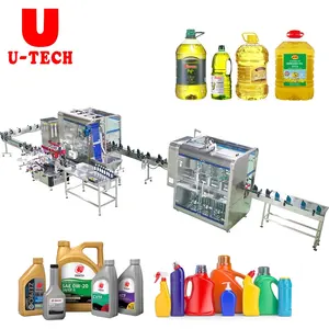 Automatic High speed 1L to 5 Liter Body washer Liquid Detergent Shampoo cleaning Linear type Filling Capping machine