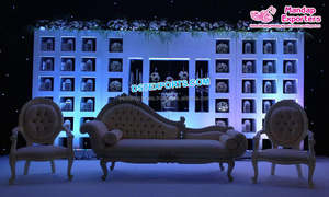 ฉากหลังงานแต่งงานแบบโลหะติดผนัง ดีไซน์เพชรทันสมัย สวยงามที่สุดจากสหรัฐอเมริกา สำหรับตกแต่งเวทีงานแต่งงาน - Product Image 2