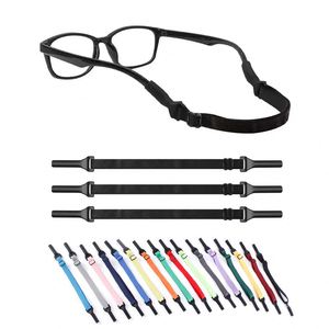 Wholesale <b>Polyester</b> Elastic Solid Pattern Glasses Straps Thickened Sports Anti Slip Eyeglass <b>Lanyard</b> Adjustable 17cm/19.5cm - Product Image 2