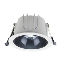 RONSE IP44 COB 10w 20w 28w 30w CRI90 3500k Blanc Chaud Anti-éblouissement Luminaire Encastré en Aluminium Hôtelier LED Downlight