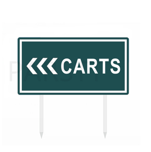 Personnalisable 270x140mm en plastique recyclé pour voiturettes de golf, marqueur de contrôle directionnel <span class=keywords><strong>et</strong></span> de circulation avec pointe - Product Image 2