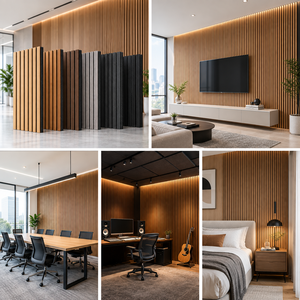 Panneau mural acoustique en fibres de polyester avec design écologique pour salons modernes, hôtels, appartements - Haute réduction du bruit - Product Image 3
