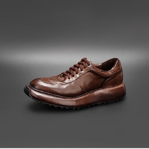 Zapatos informales blancos, antideslizantes y resistentes al desgaste, suela gruesa, zapatos de cuero de caballo para hombre - Product Image 6