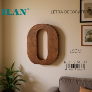 Lettera Decorativa O in Legno di 15 Cm per Arredamento Casa - Product Image 3