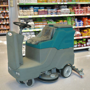 GS860 Manual <b>Floor</b> Scrubber <b>Machine</b> Dual 18 Inches Plastic Brush Printing Shops Farms Construction Used Automatic Battery Scrubb - Product Image 4