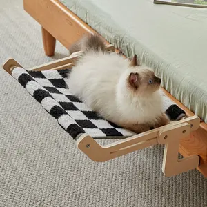 Gran madera y tela Oxford gato ventana percha hamaca colgante <span class=keywords><strong>nido</strong></span> <span class=keywords><strong>cama</strong></span> para balcón o cajón gato <span class=keywords><strong>cama</strong></span> asiento - Product Image 1