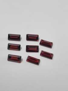 Granat naturel taille baguette 3x6 mm, pierre précieuse en vrac, granat rouge facetté pour la fabrication de bijoux, fournisseur en gros de pierres précieuses - Product Image 2