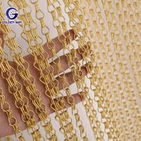 Prix d'usine Rideau en maille métallique tressée en aluminium, style double crochet, pour séparation de pièce, rideau de porte et décoration murale
