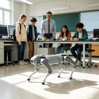 Robot chien industriel programmable à 4 pattes, bionique, à couple élevé, IP54/IP65, OEM