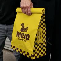 Boîtes de sacs en papier kraft alimentaires pour café artisanal personnalisé pâtisserie et café boulangerie sos déjeuner sacs à pain kraft pour emballage de biscuits