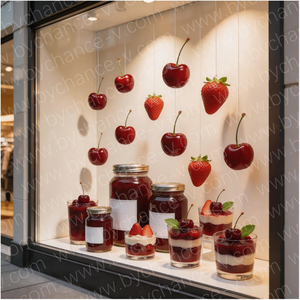 Fruta Artificial de Gran Tamaño, Cereza Falsa Realista, Fruta Decorativa para Instalaciones Artísticas y Decoración de Centros de Mesa Navideños - Product Image 6