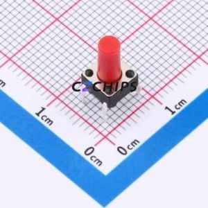 TSA06131-110B532BB Tactile Switch Through hole-4P,6.1x6.1mm Switch Single Pole Single Throw Round Button 2.8N 6.1mm - Product Image 1