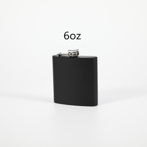 6Oz 7Oz 8Oz Mini Matteสีดำแบนสร้างสรรค์ของขวัญแอลกอฮอล์ 304 สแตนเลสสตีลวิสกี้เหล้าหนัง<span class=keywords><strong>Hip</strong></span>ขวดสำหรับสตรี - Product Image 4