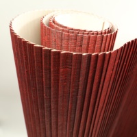 Revêtement mural en fibres de sisal écologiques de couleur rouge vin pour la décoration de panneaux muraux, papier peint en toile de jute naturelle