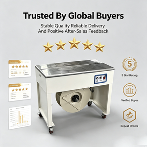 Macchina Reggiatrice Semi-Automatica Industriale a Doppio Motore <span class=keywords><strong>per</strong></span> Piattaforme Elevate, <span class=keywords><strong>per</strong></span> Sistemi di Imballaggio con Cinghie <span class=keywords><strong>per</strong></span> Cartoni e Casse in Legno - Product Image 5