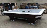 BOJAZND Table de billard multifonction 2-en-1 de style coréen noir 8 pour usage domestique et intérieur, 2,85x1,55m, avec fonction de ping-pong