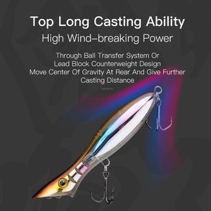 เหยื่อปลอม KINGDOM 9510 แบบแข็ง ปากใหญ่ สำหรับน้ำลึก ดีไซน์วงแหวนคู่ หลายรูปแบบการเคลื่อนไหว ลอย-จม แบบ Popper - Product Image 4