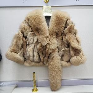 Vêtements d'hiver pour femmes Mode Manteau court en fourrure de renard épais et chaud - Product Image 4
