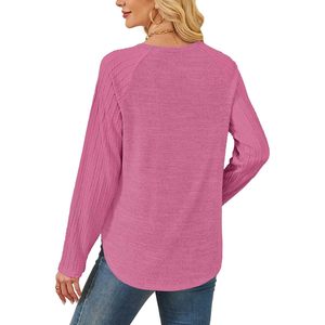 FOXA Women's Long Sleeve Crewneck Sweater Autumn Casual Plus Size Tunic <b>Top</b> Anti Pilling Knitwear - Product Image 5