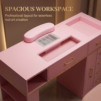 Table de manucure professionnelle au design moderne pour les spas et salons de beauté, compatible avec les ongles en gel