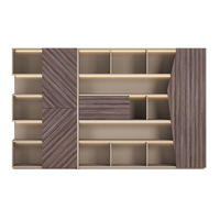 Ordinateur portable Table de bureau organisateur principal incurvé de luxe panneau exécutif bureau avec étagère
