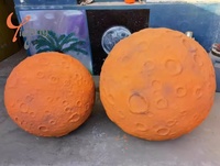 Grand modèle personnalisé de sculpture de huit planètes en fibre de verre de résine pour la salle de découverte de l'éducation préscolaire de la maternelle scientifique