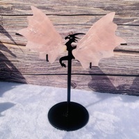 Vente en gros quartz rose naturel cristal blanc dragon aile de chauve-souris décoration de table