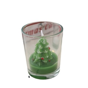 Creative Christmas Tree 12 Pieces Decoration Gift Set Christmas Paraffin Wax Scent <b>Candle</b> Set Glass Jar <b>Candles</b> - Product Image 5