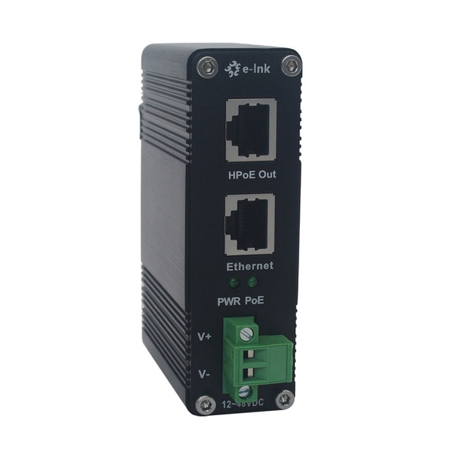 30W/60W/90W PoE Injector Din Rail Mounting 10/100/1000Mbps Gigabit PoE Injector 802.3at Adapter for IP Camera