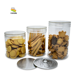 Wholesale 450ml 500ml 750ml Empty Pet Plastic Jar With Gold Lid and Foil Seal Storage Candy <strong>Popcorn</strong> Plastic Jars - Product Image 5