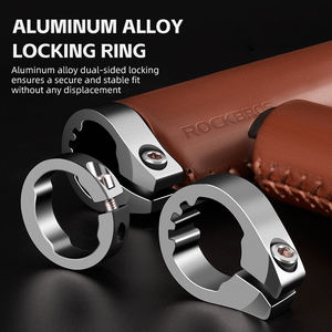 ROCKBROS Poignées de guidon de <span class=keywords><strong>vélo</strong></span> de qualité supérieure antichoc VTT Poignées de guidon en <span class=keywords><strong>cuir</strong></span> souple à grain supérieur - Product Image 3