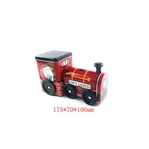 Guangzhou tin box making factory train shape tin box for sale candy tin