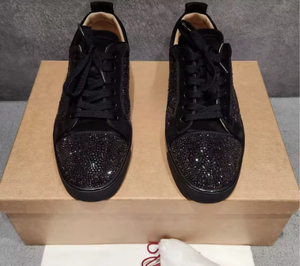 Chaussures plates décontractées de luxe en cuir véritable sur mesure à semelle rouge de grandes marques – Vente en gros - Product Image 1