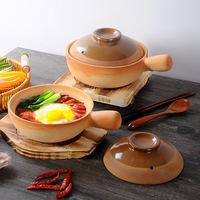 Casserole en céramique émaillée classique avec poignée résistante aux hautes températures pour nouilles de riz et petits plats