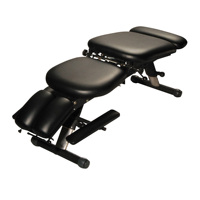 Table de traction lombaire manuelle, lit d'ajustement chiropratique, banc de massage léger avec système de descente de la tête