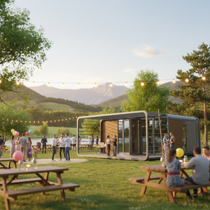 <span class=keywords><strong>Casa</strong></span> Capsula Prefabbricata da 20 piedi: Edificio Container Multi-Stanza <span class=keywords><strong>in</strong></span> Acciaio e Legno con Design Traspirante, Negozio e Ufficio da Cantiere, Vail House - Product Image 2