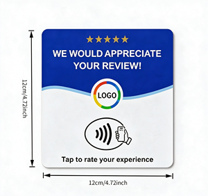 Carta NFC 213 in Acrilico da 12cm - Espositore Impermeabile per Recensioni con Logo Personalizzato per Ristoranti, Caffè, Hotel e Negozi - Product Image 2