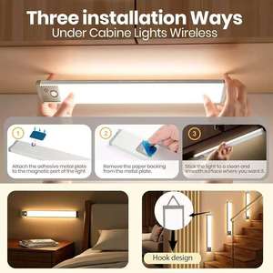 Luce LED per Armadio con Sensore a Induzione Infrarossi, Portatile, Senza Fili, Attivata dal Movimento, per Lettura - Product Image 3